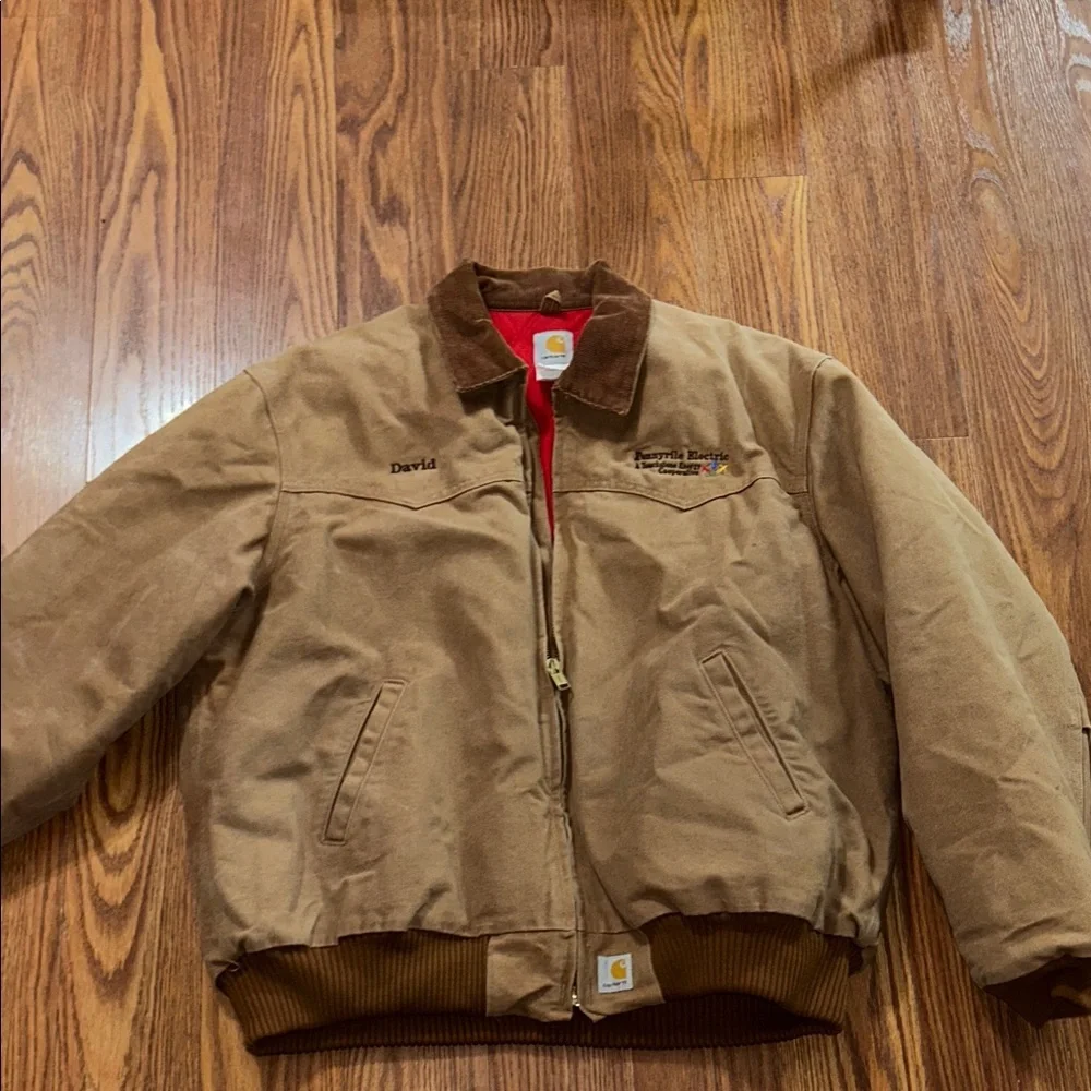 Vintage‎ Carhart J13 BRN Santa Fe Jacket Sandstone Quilted Flannel Lined XXL
